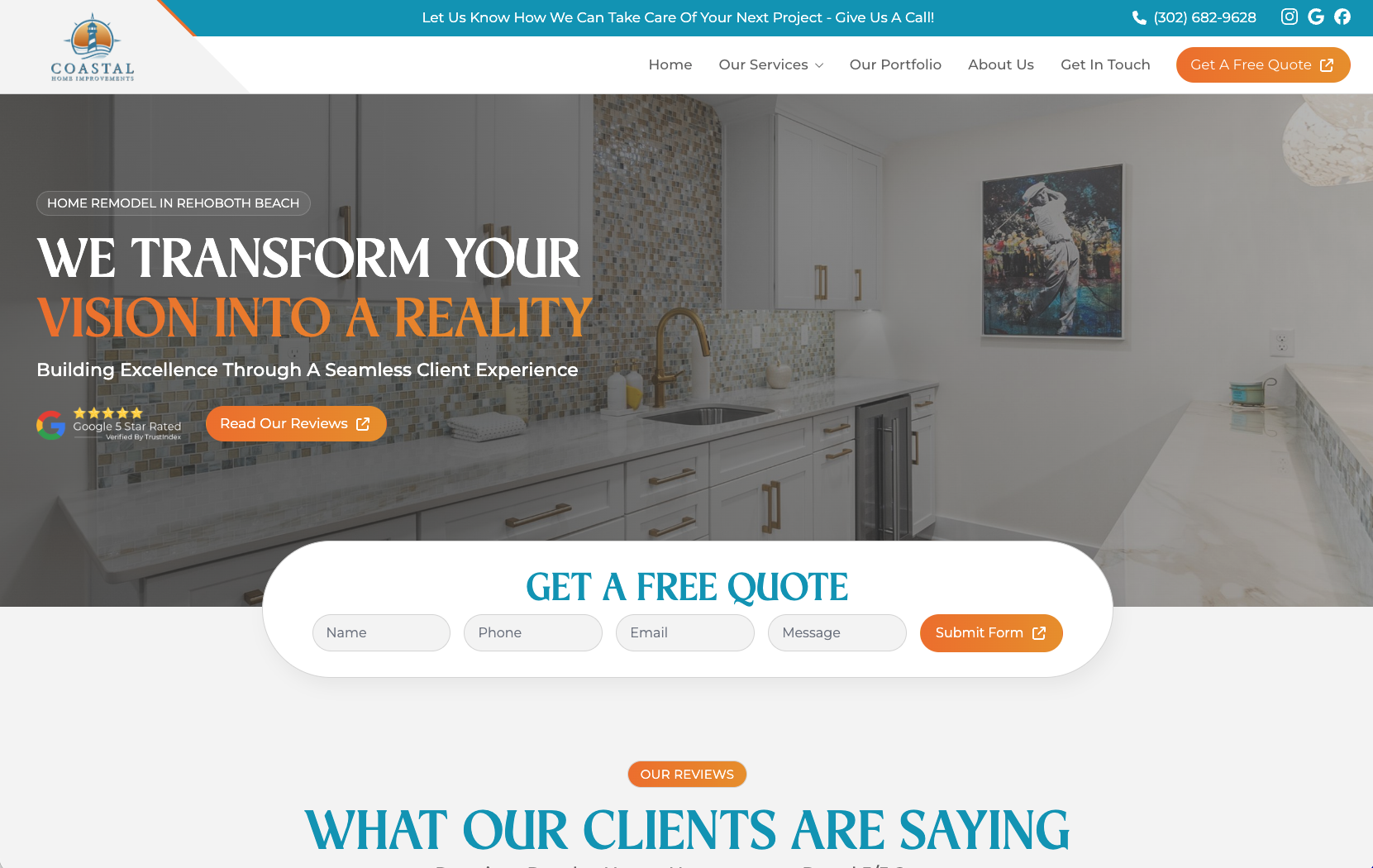 Coastal Home Improvements — launched site preview