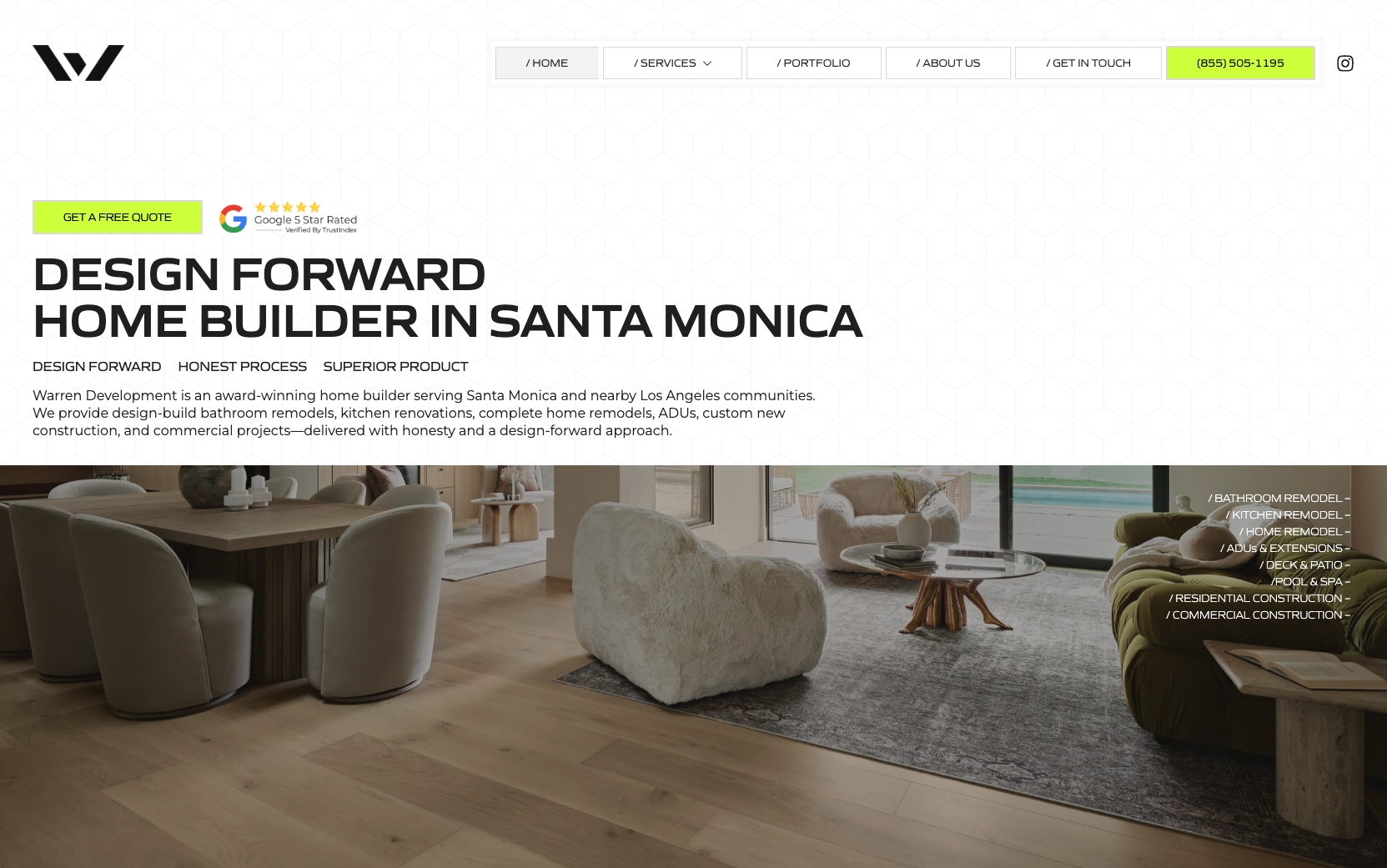 Warren Development — launched site preview